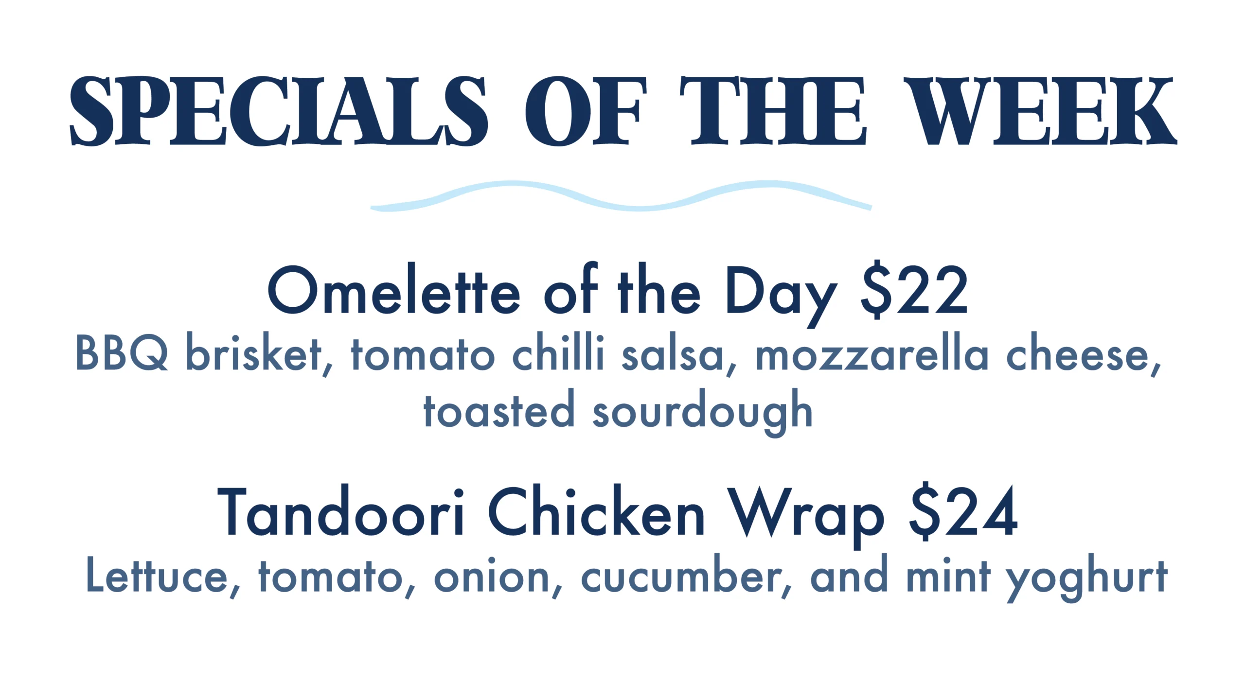 Weekly Specials